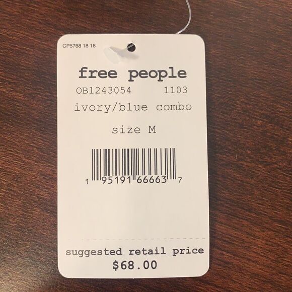 Free people hig/ low  cotton tank size M, NWT - Picture 9 of 9